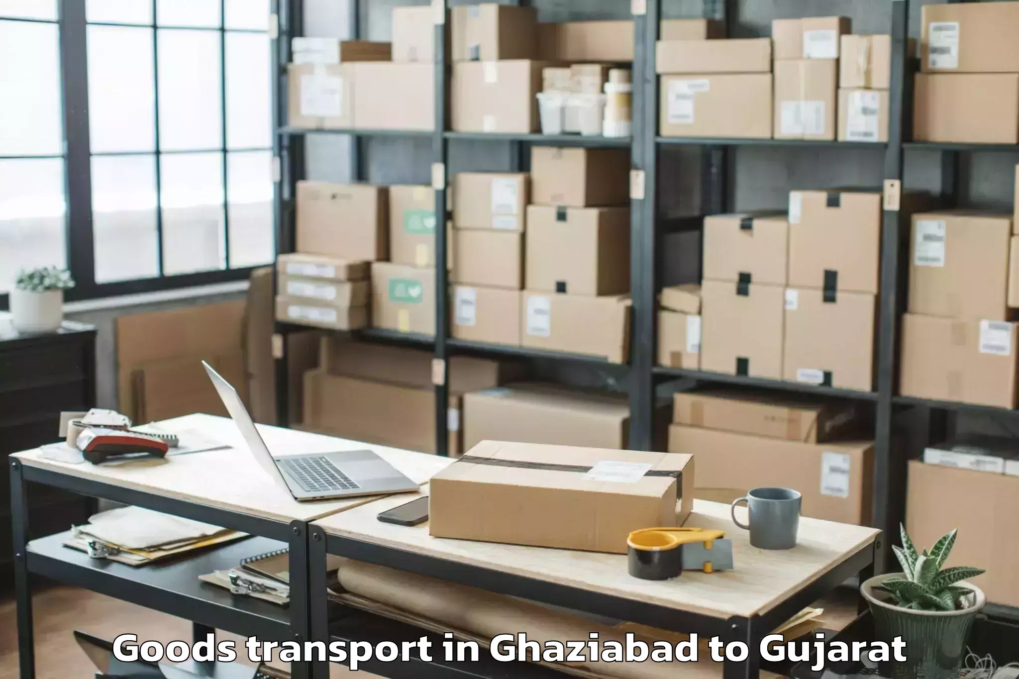 Book Ghaziabad to Hansot Goods Transport Online